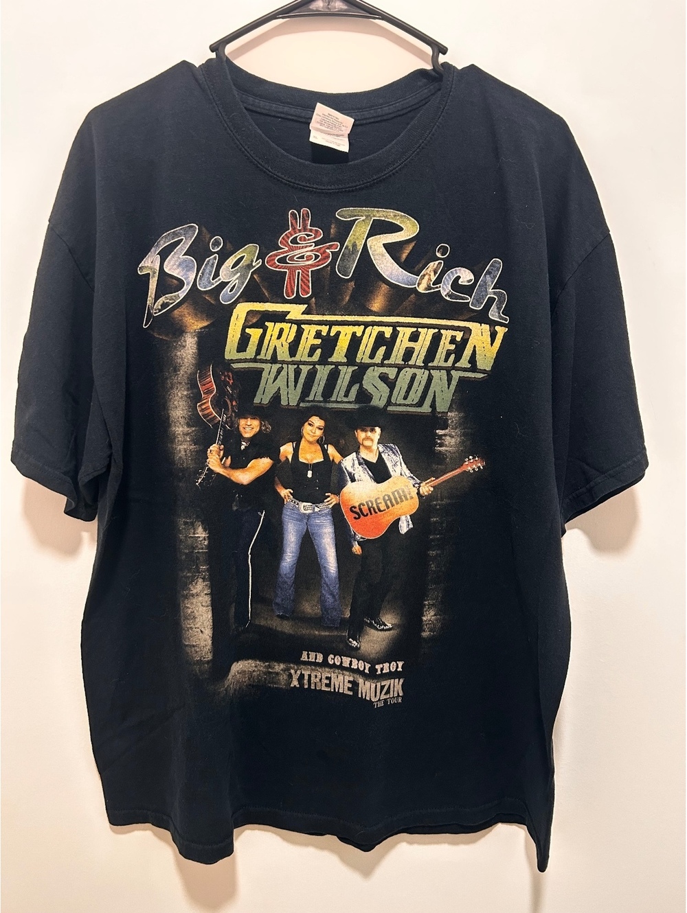 Big & Rich Gretchen Wilson Graphic T-Shirt XL Black Cotton